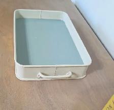 Vintage Metal Casserole Holder / Decorative Tray - repurposed - Photo 5