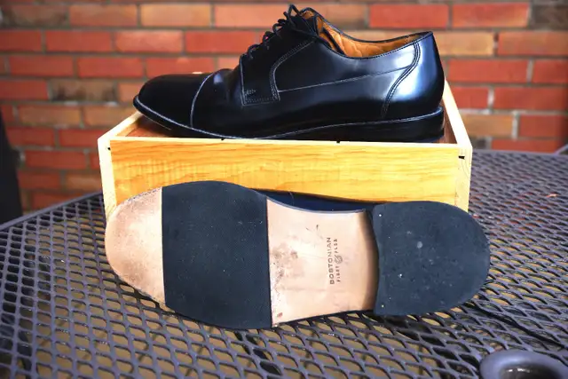 BLACK BOSTONIAN DRESS SHOES SIZE 13w