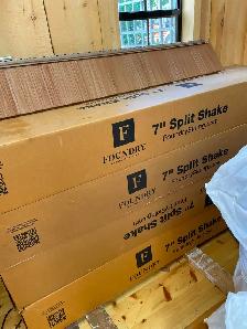 Red Cedar Split Shake Vinyl Siding and Large Window
