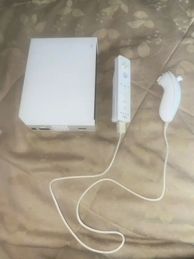 Wii console with Wii controller