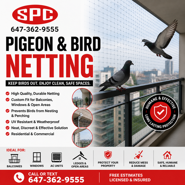 Pigeon Netting for Condo Balconies | Bird Proofing | Free Quote