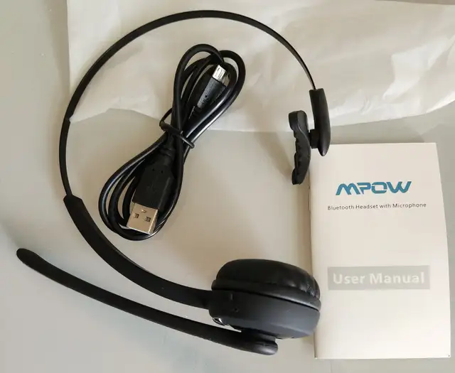 Wireless Headset with Noise-Canceling Mic MPOW