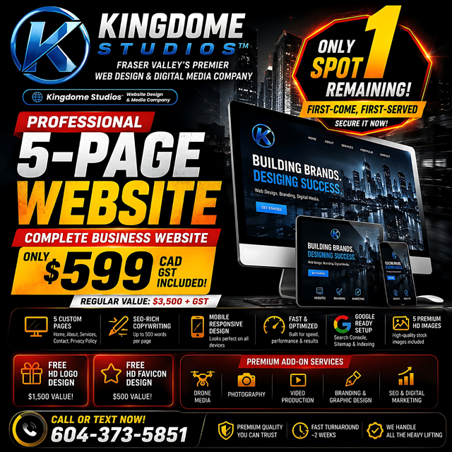 ​$599 Website Design | 5-Page Site   Logo | Look Like a Pro!