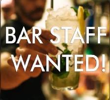 Hiring  Bottle Service staff / Bar staff