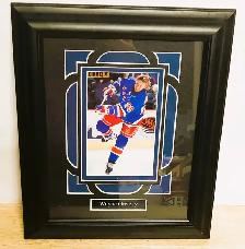 Vintage Wayne Gretzky NY. Rangers Framed w/Name Picture