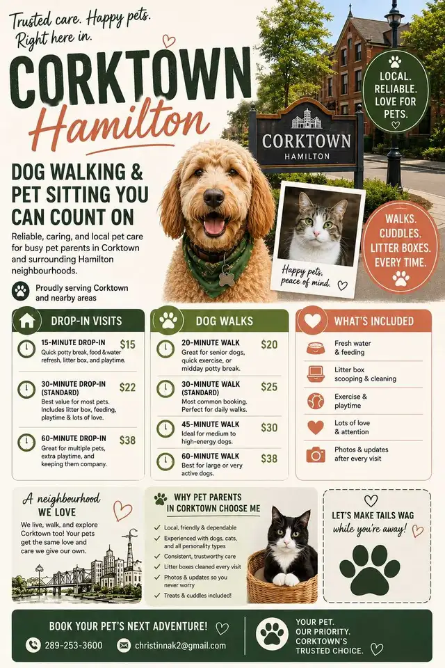 Dog walking and pet sitting