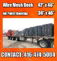 USED Wire Mesh Decking Deck 42' and 36' Deep for Pallet Racking
