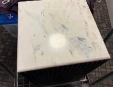 Real Marble & Wood Side Table - Photo 2
