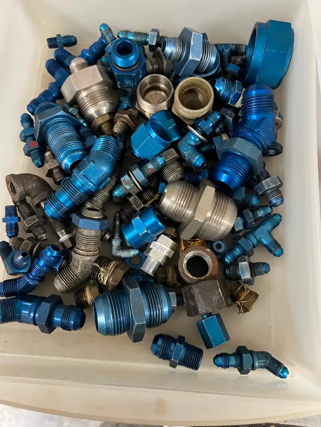 Bins of AN and other fittings