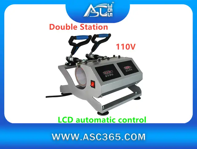 Heat Press Mug Sublimation Print Double Station 12oz 110242