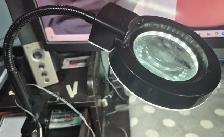 CLAMP-ON LED MAGNIFYING DESK LAMP – FLEXIBLE GOOSENECK – $30