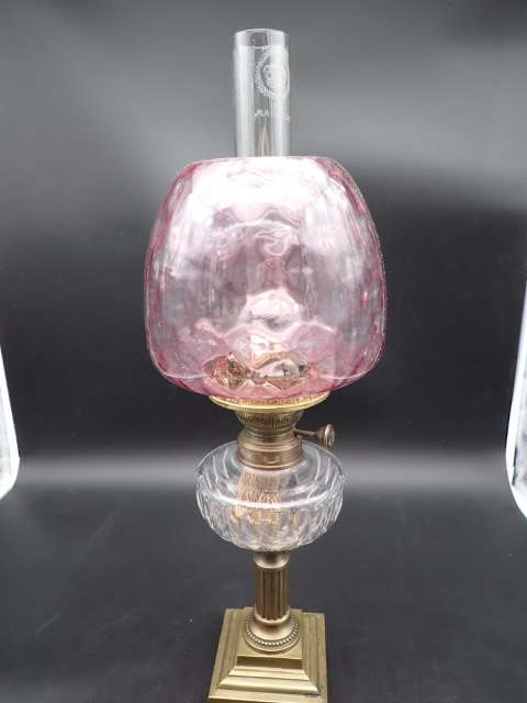 Victorian Cranberry on Brass