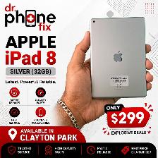 iPad 8 32GB Unlocked – $299 (1-Year Warranty)