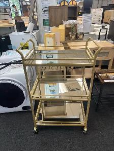 3-Tier Bar Cart with Wine Rack and Glass Holder - Photo 7