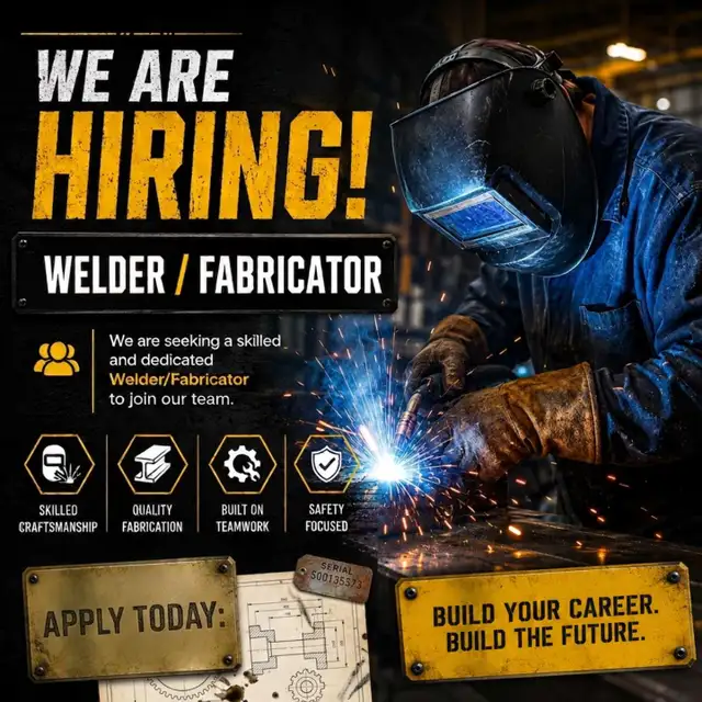 Welder/Fabricator Position Available