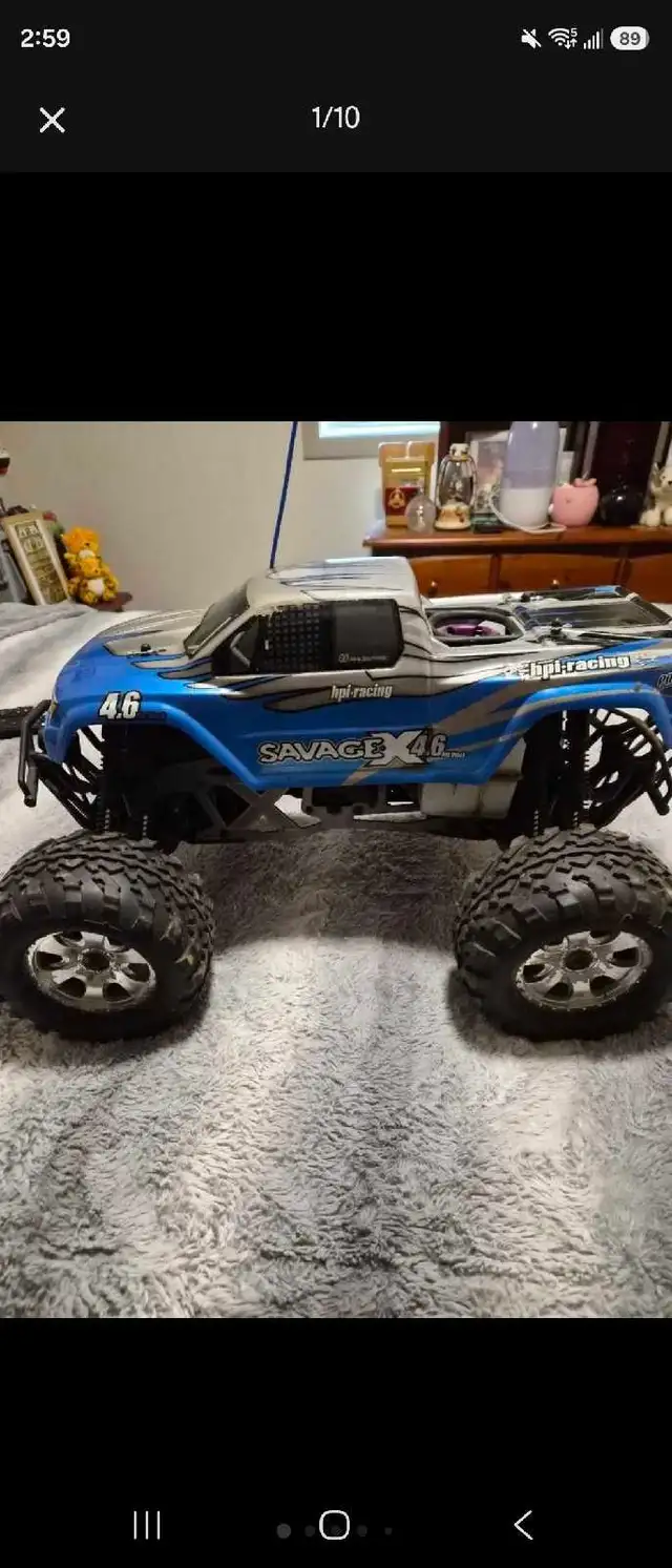 savage x 4.6 big block nitro rc truck for trade
