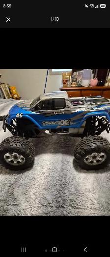 savage x 4.6 big block nitro rc truck for trade