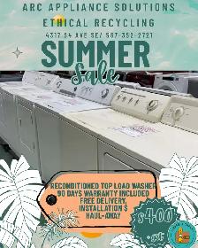 Summer Blowout Sale on Reconditioned Topload Washer $400  gst