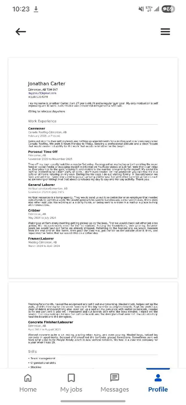 Looking for work, please hire