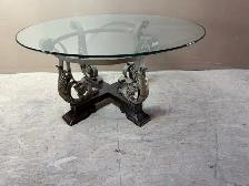 GLASS ROUND COFFEE TABLE FOR SALE
