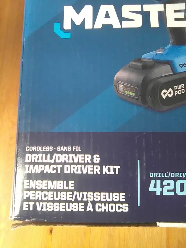 New MasterCraft cordless drill   impact driver PWR POD