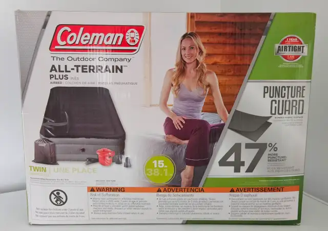 Matelas gonflable et chaufrette de camping