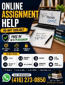 ONLINE ASSIGNMENT HELP ON ANY SUBJECT. FREE OF AI & PLAGIARISM