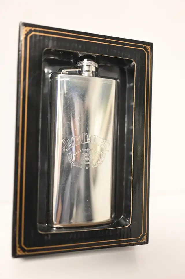 Jack Daniels Flask Stainless Whiskey Flask in box