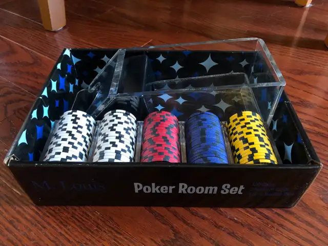 Poker Set with chips and dealing shoe
