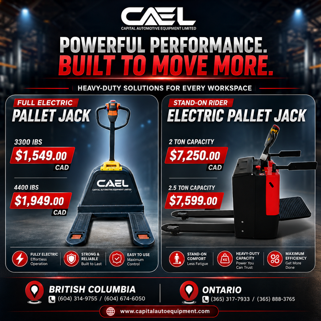 New CAEL Electric Pallet Jack  1.5T/2T/3T Certified & Warranty