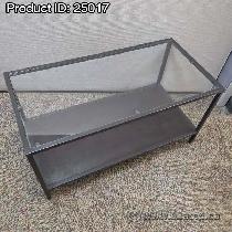 Ikea VITTSJÖ Glass & Black Metal Coffee Table 36' x 18' - Photo 2