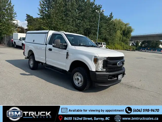 2019 Ford F 250 XL Regular Cab / 8 Ft Long Box / 4x4 / Canopy