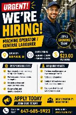 Machine Operator / General Labourer (Positions)