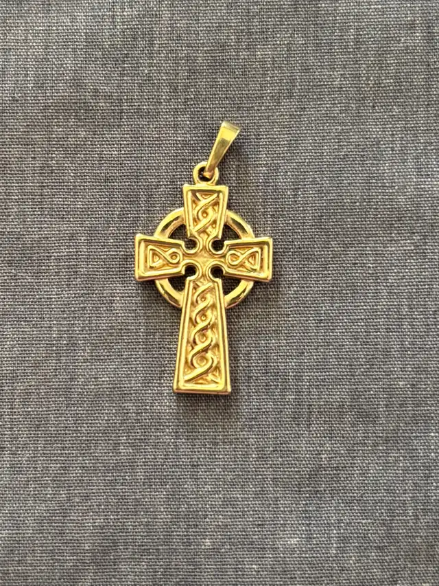 Gold Plated Celtic Cross Pendant