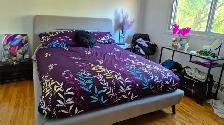 Base et tete de Lit queen size / qeen size bedframe (no matress) - Photo 7