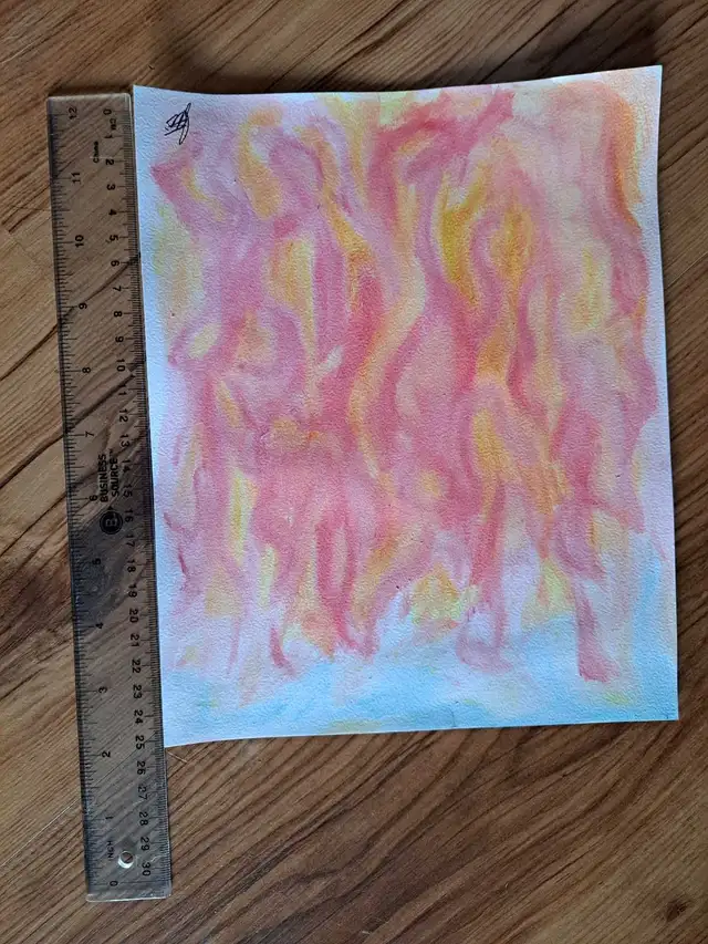fire watercolour painting