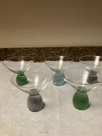 Vintage Blown Crystal champagne glasses