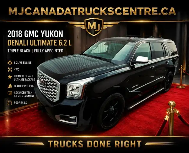 2018 GMC Yukon Denali Ultimate 6.2 L Triple Black-More Gm Trucks