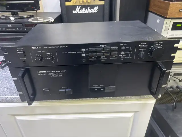Nikko Alpha130 Power Amplifier With Nikko Beta 30 Pre Amplifier