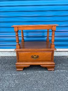 Solid Wood Side Table with Drawer - Photo 10