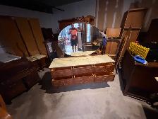 Free delivery used Antique Vanity Dresser with Mirror Marble Top - Photo 8