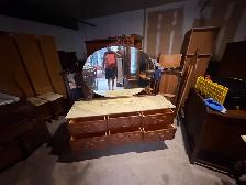 Free delivery used Antique Vanity Dresser with Mirror Marble Top - Photo 9