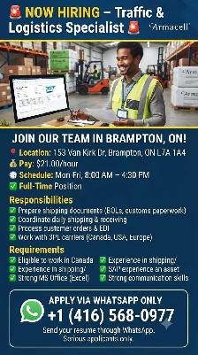 Traffic  & Logistics Specialist