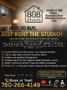 Lights, Camera, action - home studio for rent