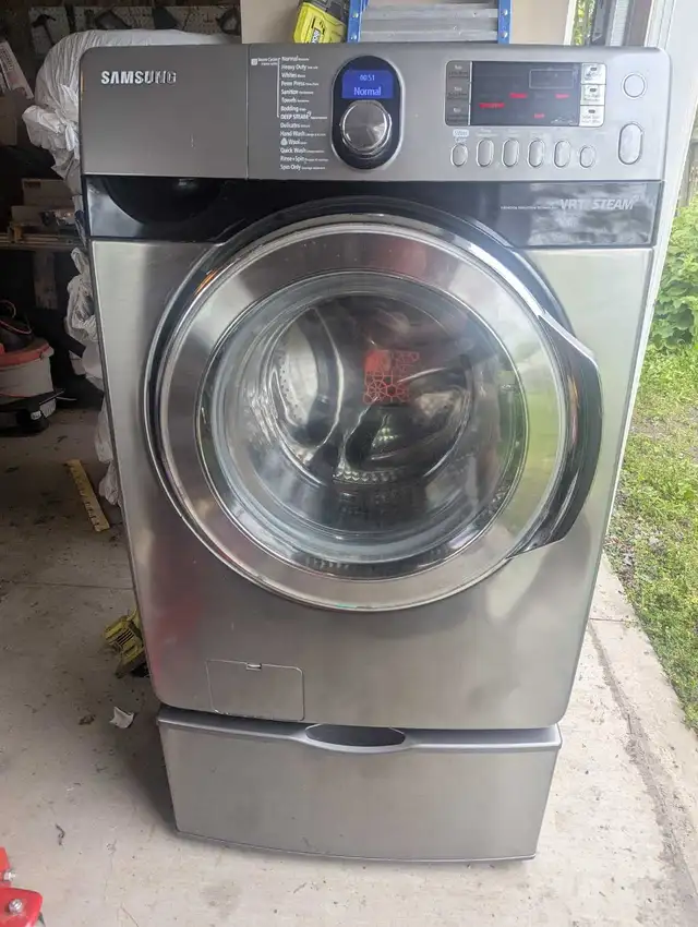 Samsung Washer, Fully Loaded on Drawer Pedestal