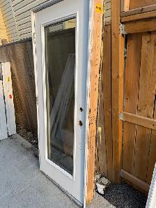 Exterior door with full glass
