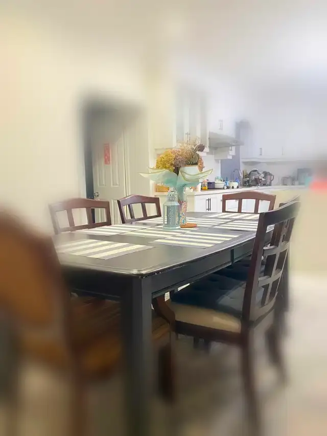 Dark Wood Extendable Dining Table for sale