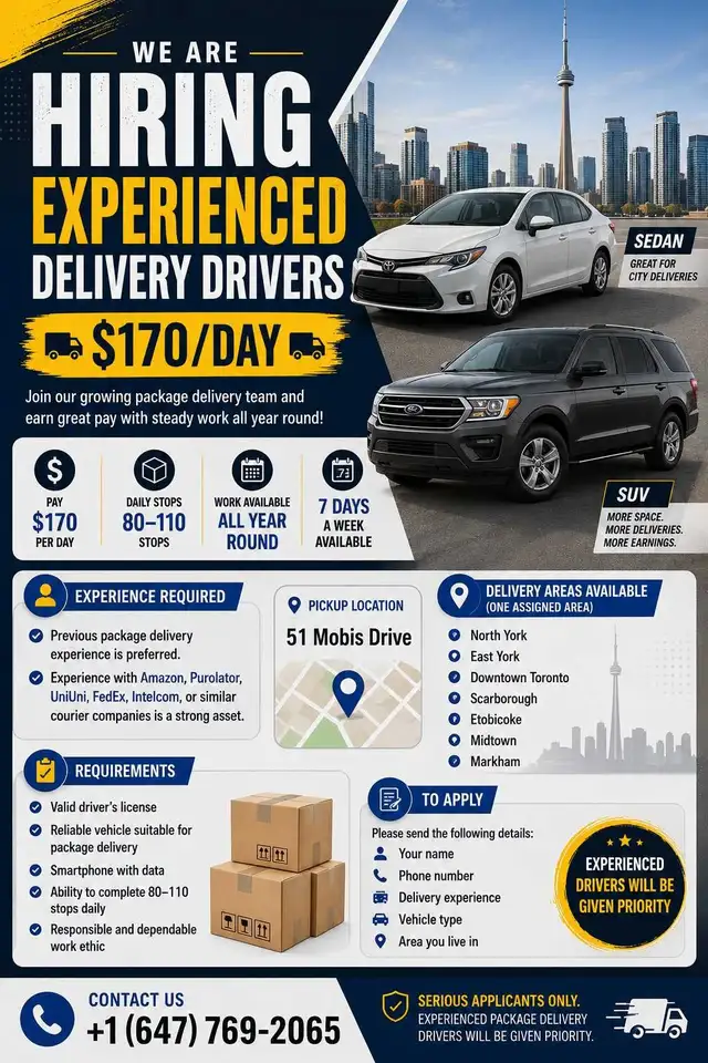 Hiring Delivery Driver