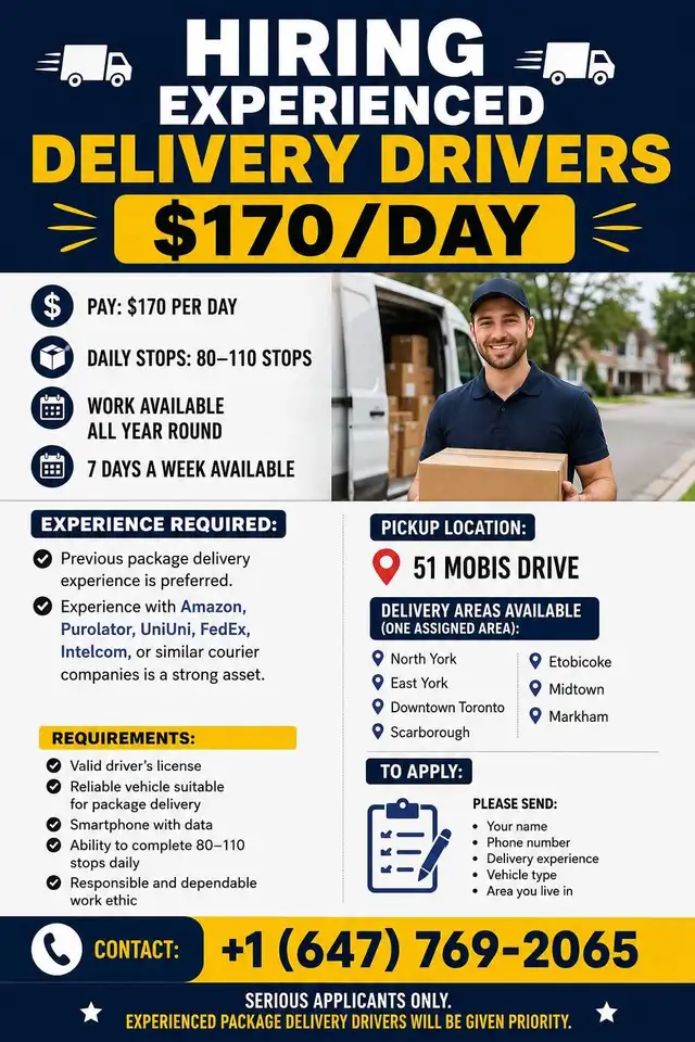 Hiring Delivery Driver