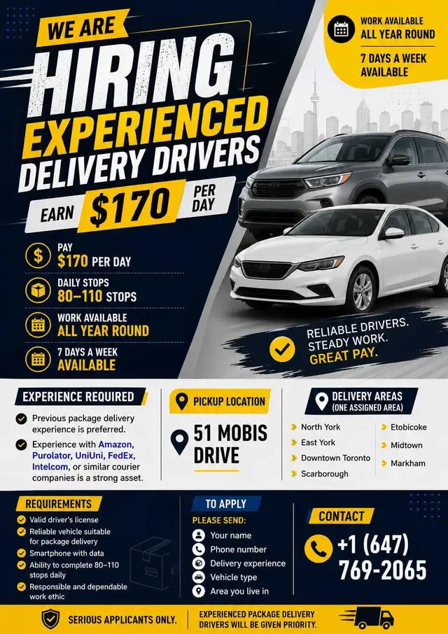 Hiring Delivery Driver